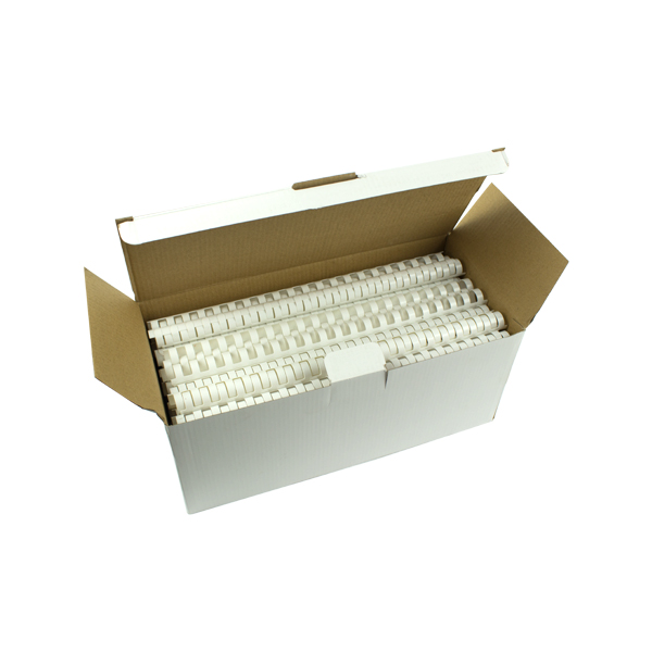 Inele plastic 20 mm, max 180 coli, 100buc/cut EVOffice - alb