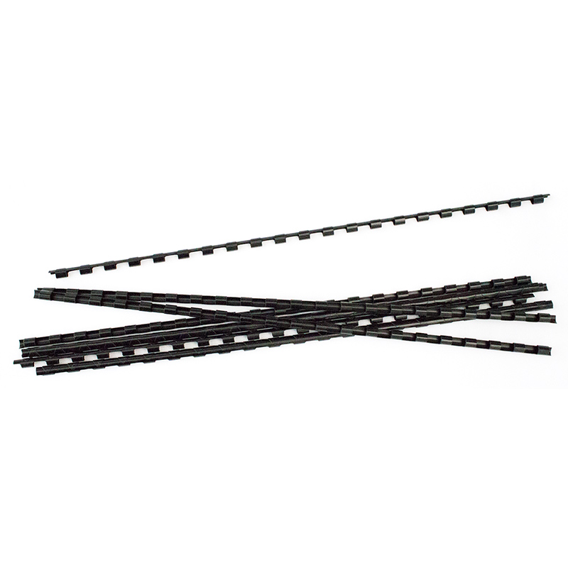 Inele plastic 6 mm, max 25 coli, 100buc/cut EVOffice - negru
