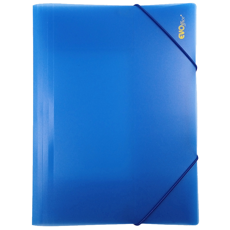 Mapa plastic rigid A4 (320*250mm) cu elastic pe colturi Willgo-transparent albastru