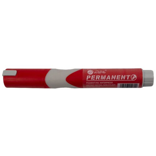 Permanent marker cu grip  varf rotund Willgo - rosu