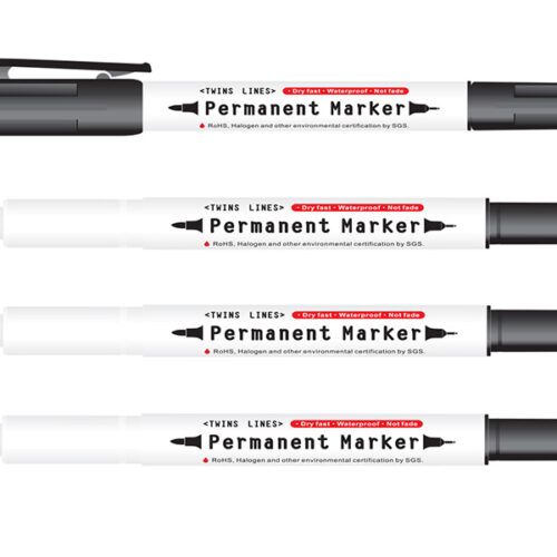 Permanent marker(CD/DVD) 2 capete: Ultrafine 0.4 mm si Fine 1 mm EVOffice 700 -negru