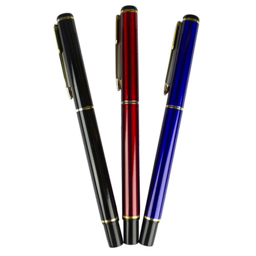 Pix metalic cu capac si accesorii aurii ,mina roller No 1573 -negru