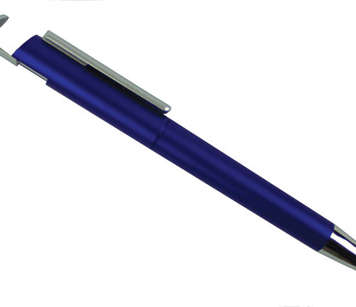 Pix plastic cu mecanism twist, suport telefon și vârf touch screen,mina X20 No. 373 - albastru