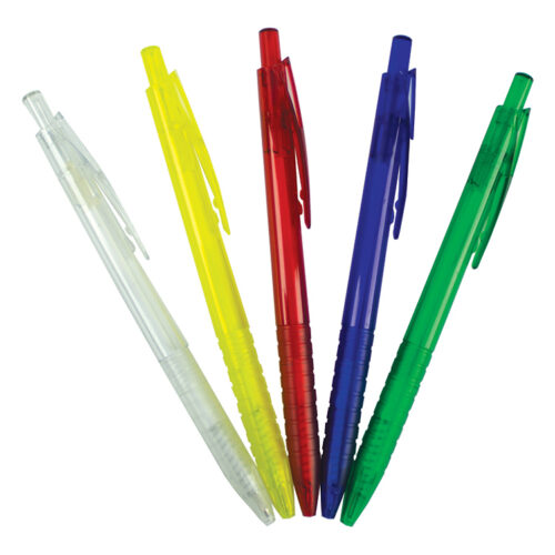 Pix plastic transparent color cu mecanism si mina X20 No. 39D-verde