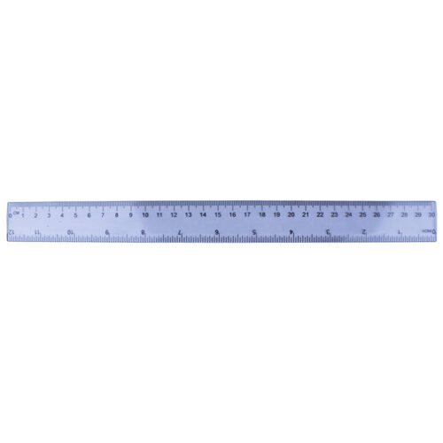 Rigla plastic transparent 30 cm