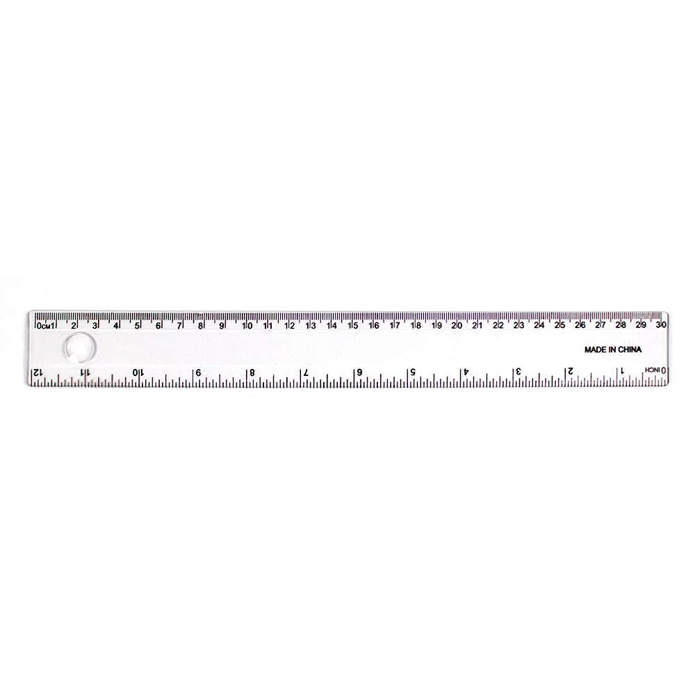 Rigla plastic transparent cu lupa 30cm - imagine 2