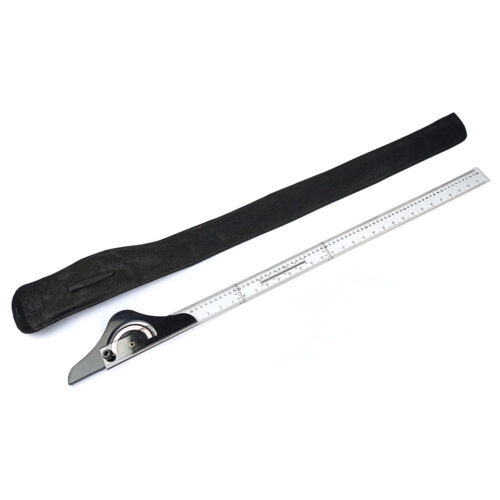 Rigla plastic transparent T (teu) cap rotativ cu raportor, 80 cm