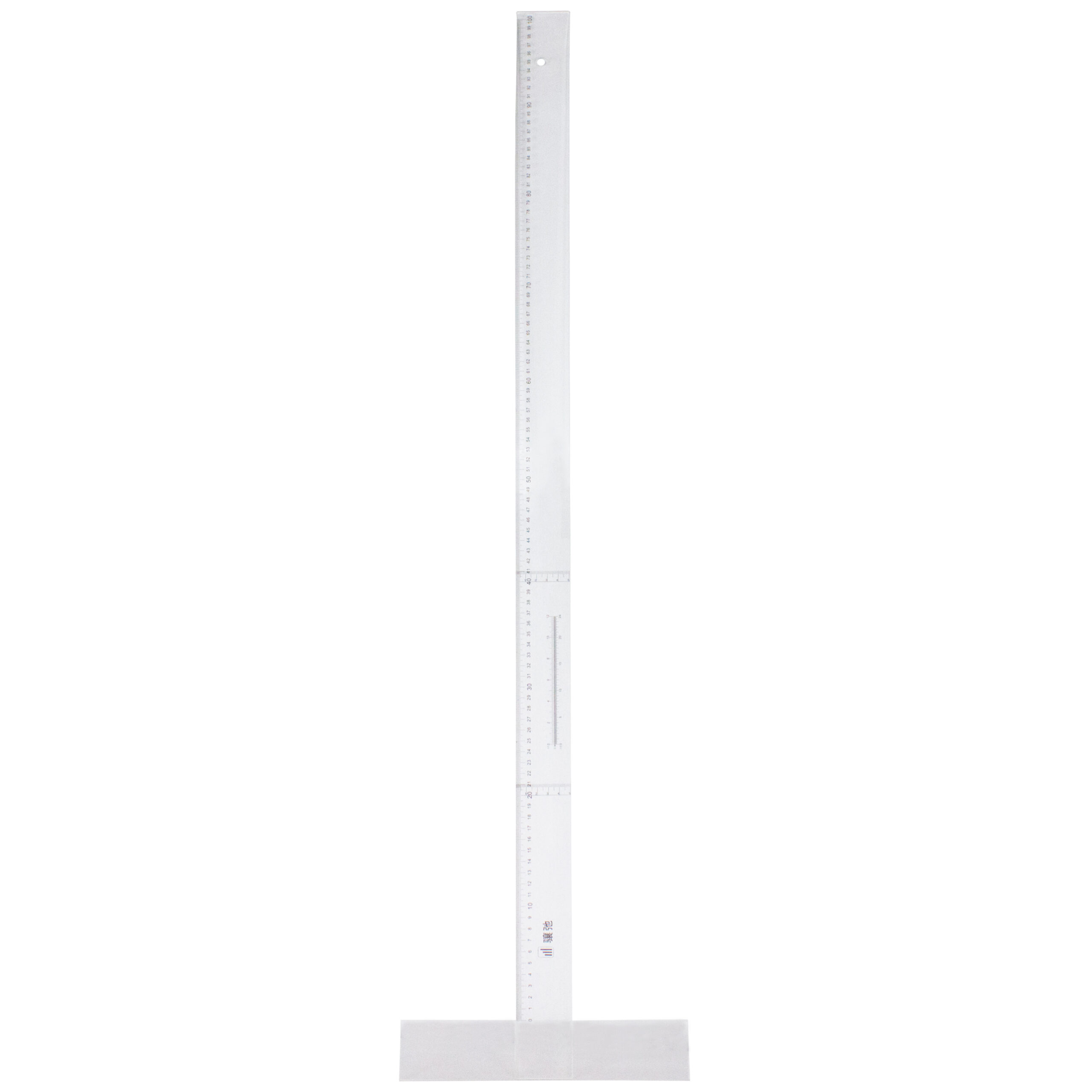 Rigla plastic transparent T (teu) cap fix ,100 cm