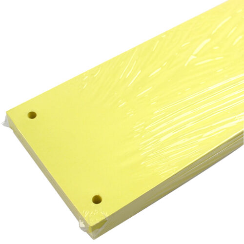 Separatoare carton color cu 2 perforatii,160 gr/mp, 10*24 cm 100 bucati/set EVOffice - galben