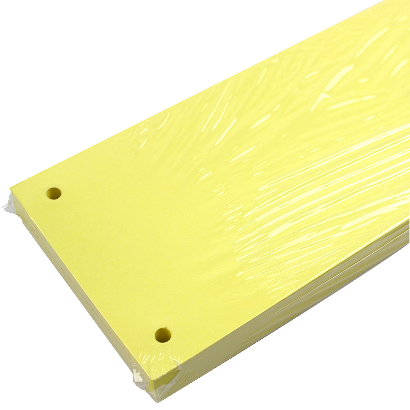 Separatoare carton color cu 2 perforatii,160 gr/mp, 10*24 cm 100 bucati/set EVOffice - galben