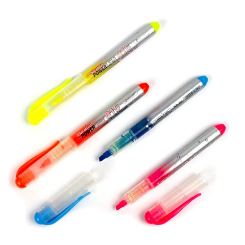 Textmarker lichid 4 buc/set -galben, verde, roz, orange