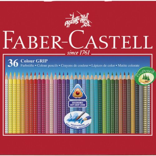 CREIOANE COLORATE 36 CULORI CUTIE METAL GRIP 2001 FABER-CASTELL