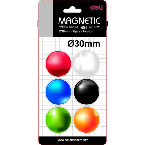 MAGNETI WHITEBOARD 30MM 6 BUC/SET DELI