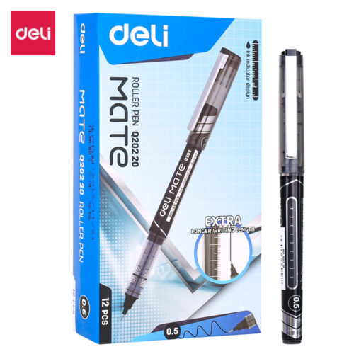 ROLLER FREE INK 0.5MM NEGRU DELI