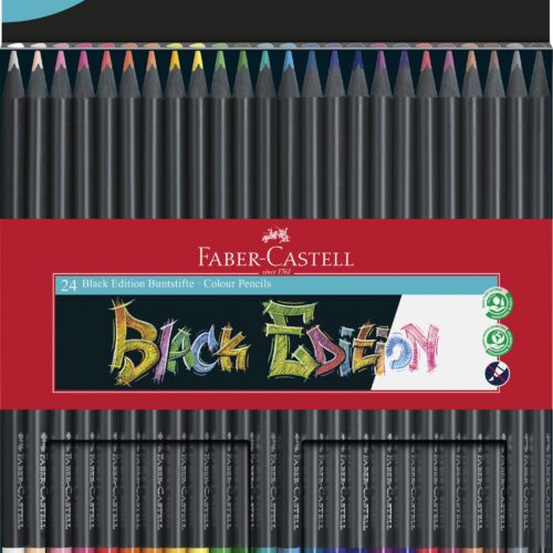 CREIOANE COLORATE 24 CULORI BLACK EDITION FABER-CASTELL