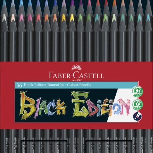 CREIOANE COLORATE 36 CULORI BLACK EDITION FABER-CASTELL