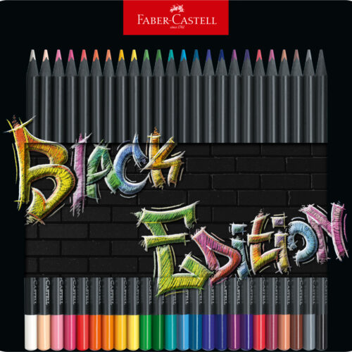 CREIOANE COLORATE 24 CULORI BLACK EDITION CUTIE METAL FABER-CASTELL
