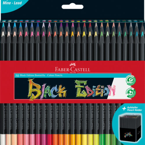 CREIOANE COLORATE 50 CULORI BLACK EDITION FABER-CASTELL