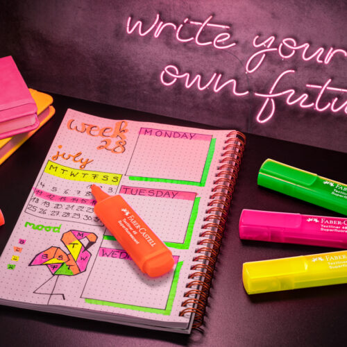 TEXTMARKER SET 4 SUPERFLUORESCENT GEN Z CUTIE CARTON FABER-CASTELL