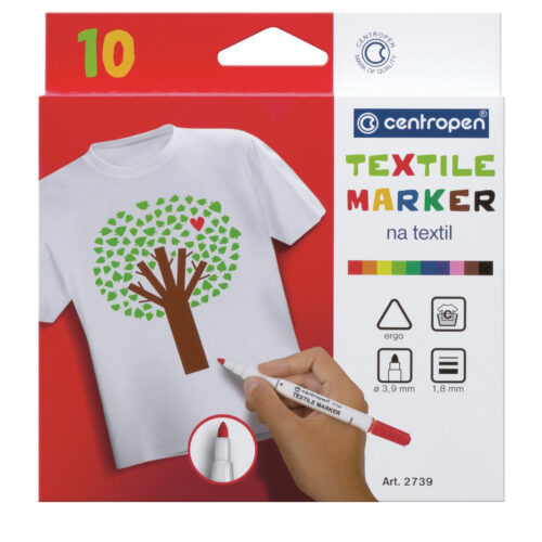 MARKER PENTRU TEXTILE 10/SET 2739 CENTROPEN