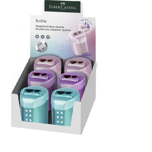 ASCUTITOARE DUBLA ROLL ON SPARKLE PASTEL FABER-CASTELL