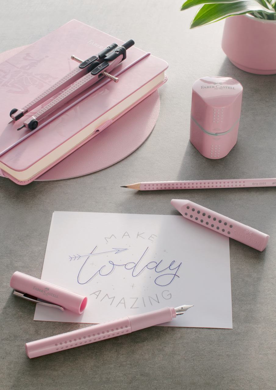 CREION GRAFIT B CU GUMA GRIP 2001 ROSE 2022 FABER-CASTELL - imagine 3