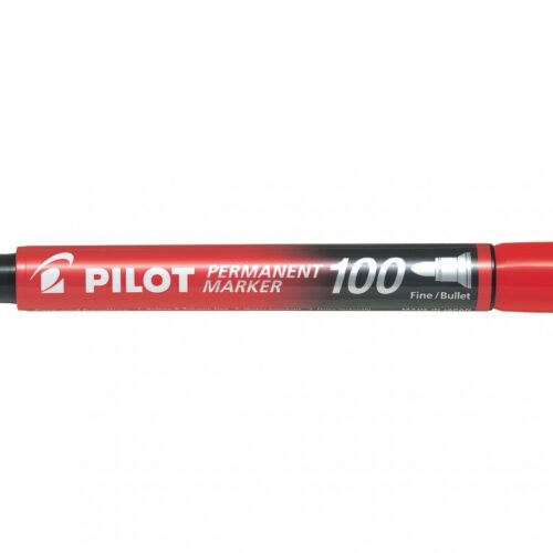 MARKER PERMANENT ROSU VARF ROTUND 3MM 100 PILOT