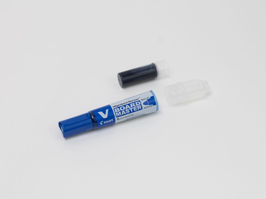 MARKER WHITEBOARD ALBASTRU 6MM VARF ROTUND VBOARD PILOT - imagine 2