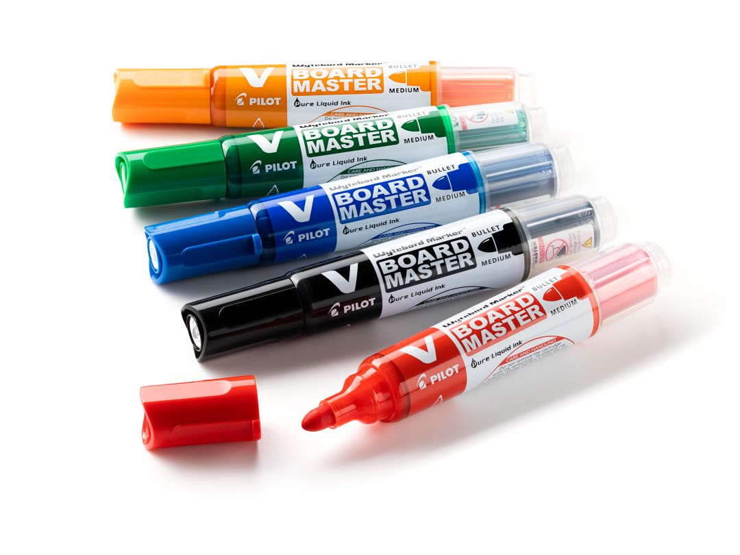 MARKER WHITEBOARD ROSU 6MM VARF ROTUND VBOARD PILOT - imagine 3
