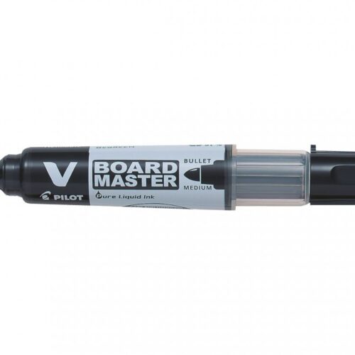 MARKER WHITEBOARD NEGRU 6MM VARF ROTUND VBOARD PILOT