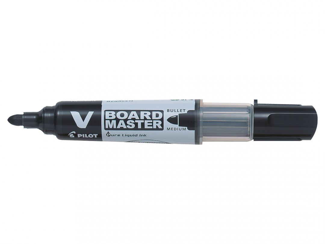 MARKER WHITEBOARD NEGRU 6MM VARF ROTUND VBOARD PILOT