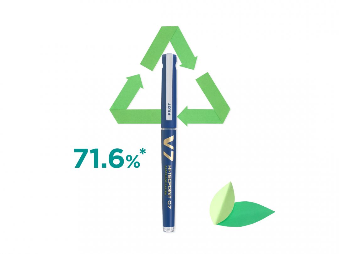 ROLLER 0.7MM V7 NEGRU HI-TECPOINT PILOT - imagine 3