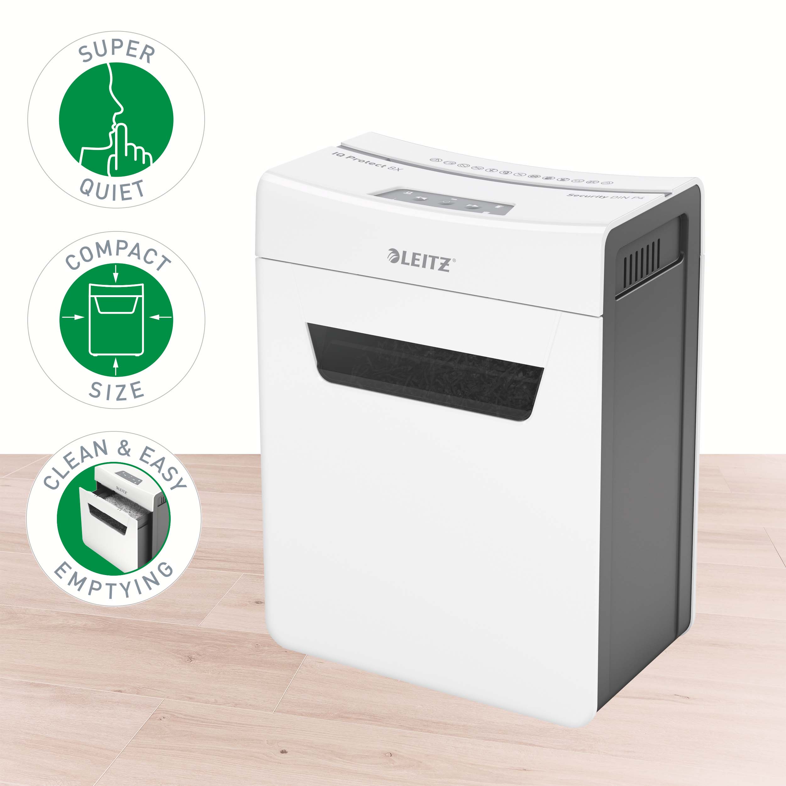 DISTRUGATOR DOC IQ PROTECT 8X CROSS-CUT 8 COLI P4 LEITZ - imagine 2