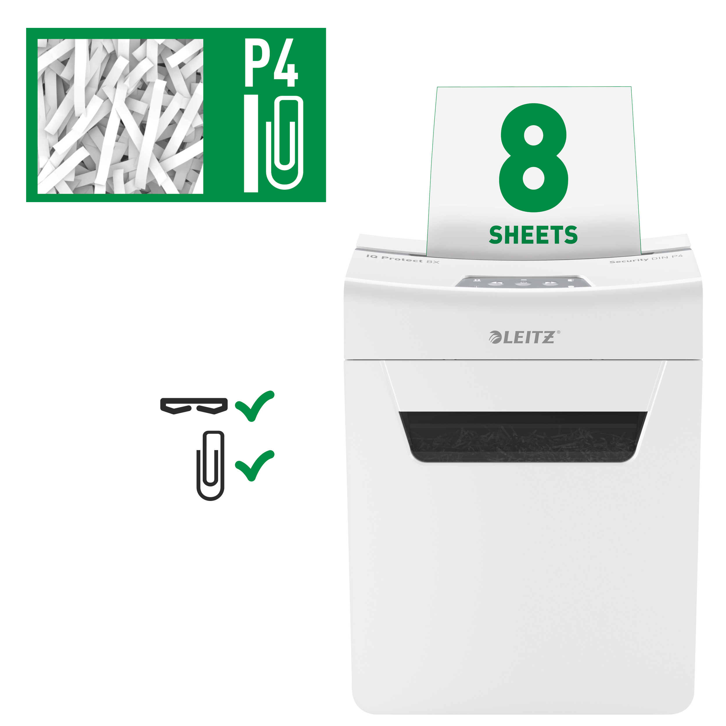 DISTRUGATOR DOC IQ PROTECT 8X CROSS-CUT 8 COLI P4 LEITZ - imagine 3
