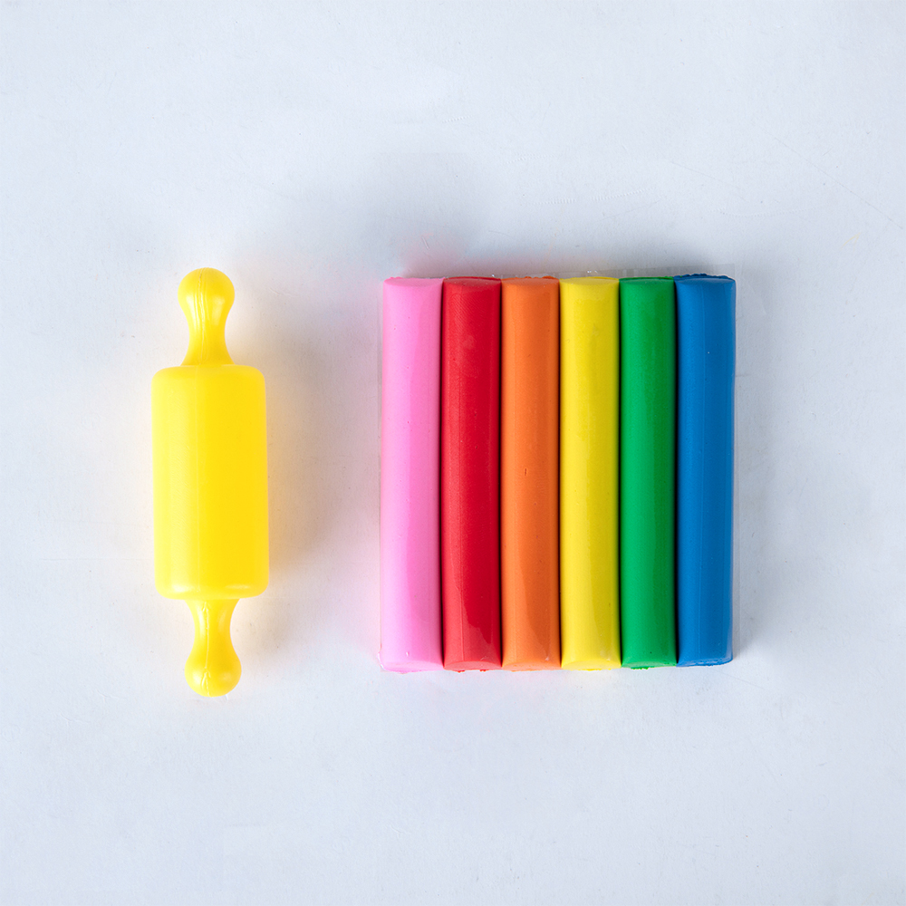 PLASTILINA 6 CULORI 60G + FORMA MODELAJ DELI - imagine 2