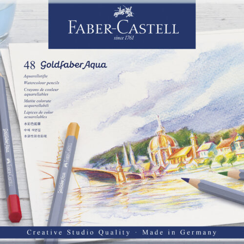CREIOANE COLORATE AQUARELLE 48 CULORI GOLDFABER CUT. METAL FABER