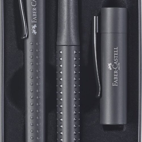 SET CADOU STILOU + PIX GRIP 2011 ALL BLACK FABER-CASTELL