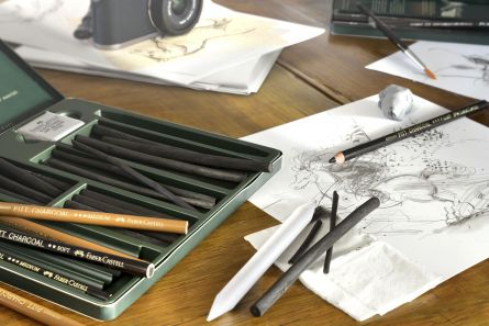 BLISTER SET 10 BUCATI PITT MONOCHROME CARBUNE FABER-CASTELL