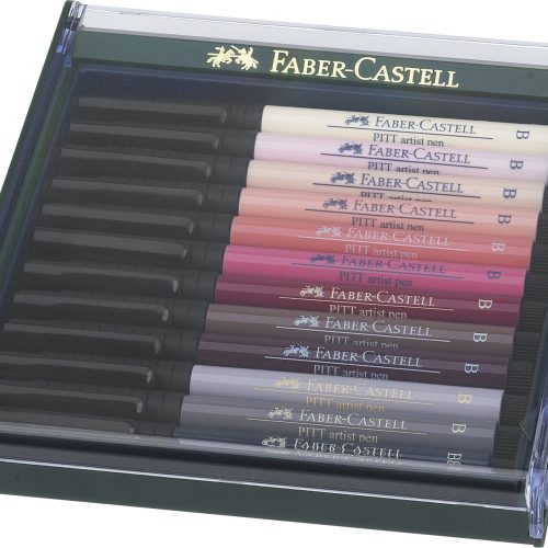 CUTIE 12 CULORI PITT ARTIST PEN TONURILE PIELII FABER-CASTELL