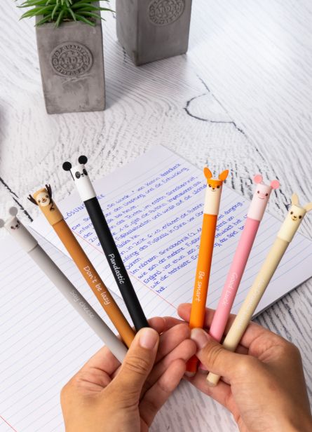ROLLER 0.7 MM ALBASTRU ERASABLE PANDA EBERHARD FABER - imagine 2