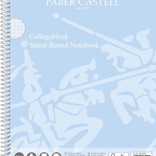 CAIET SPIRA A4 80F 90G AR COPERTA CARTON BLEU SKY FABER-CASTELL