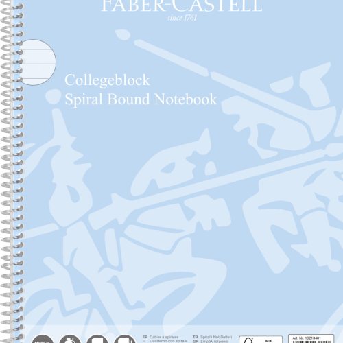 CAIET SPIRA A4 80F 90G DR COPERTA CARTON BLEU SKY FABER-CASTELL