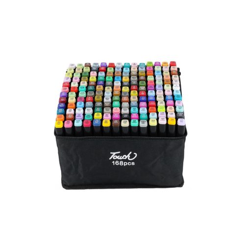 Set 168 de carioci profesionale cu 2 capete, in suport textil