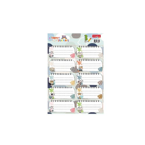 ETICHETE SCOLARE 30/SET ANIMALE SALBATICE TLS-833 TANEX
