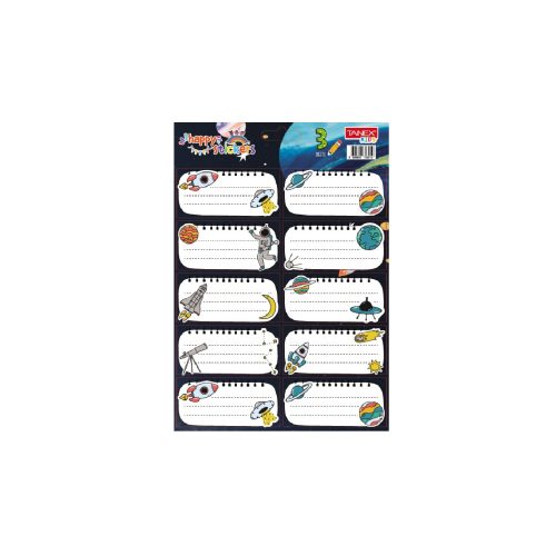 ETICHETE SCOLARE 30/SET COSMOS TLS-805 TANEX