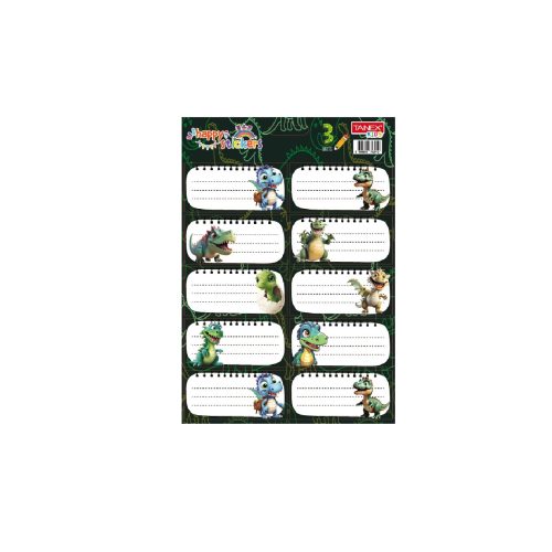 ETICHETE SCOLARE 30/SET DINO TLS-801 TANEX