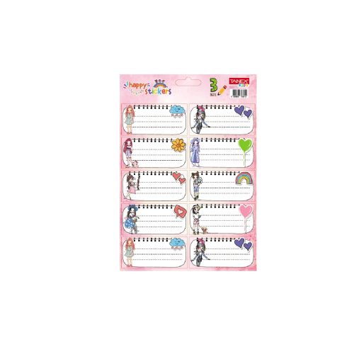 ETICHETE SCOLARE 30/SET GIRLS TLS-826 TANEX