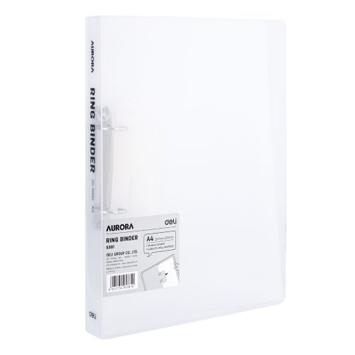 CAIET MECANIC A4 2 INELE 15MM/20MM COPERTA FLEXIBILA ALB TRANSLUCID DELI