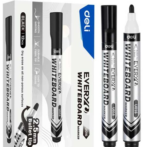 MARKER WHITEBOARD NEGRU 2.5MM DELI