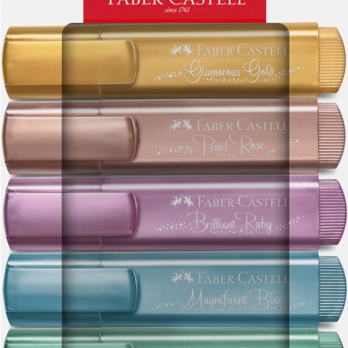 TEXTMARKER SET 6 METALIZAT CUTIE CARTON 2024 FABER-CASTELL
